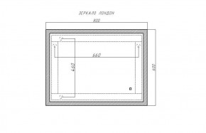 Зеркало Лондон 800х600 с подсветкой Домино (GL7019Z) в Нягани - nyagan.ok-mebel.com | фото 8