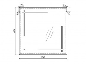 Зеркало Ray 70 black с подсветкой Sansa (SR1038Z) в Нягани - nyagan.ok-mebel.com | фото 6